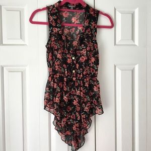 Sheer flowery top
